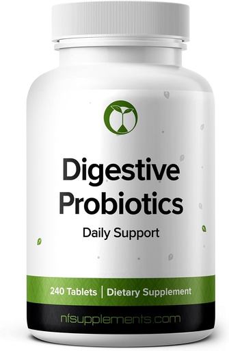 [BRSRAGA3OR6RACLH] Probiotics for Digestive Health Supports Bloating & Regularity Supplement 240 Tablets 3 Billion CFU (240, Digestive Probiotics)