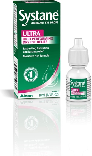 [BRSWIYYOOMCBQ2DI] Systane Ultra Lubricant Eye Drops, Artificial Tears for Dry Eye, Single Pack, 10 ml