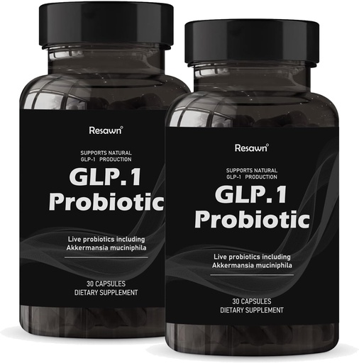 [BRSRAFAKCJ5RE3D7] GLP1 Probiotic 30 kapszula - 500M AFU Multi- Strain Probiotic + Prebiotic, Naturally Support GLP1 Production & Curb Appetite, Késleltetett kiadás, Third-Party Tesztelt, Férfiaknak és nőknek (2pack)