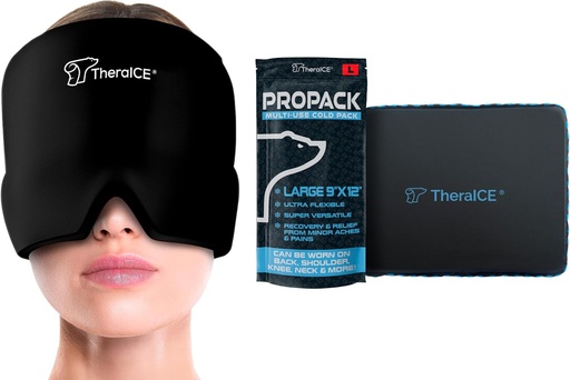 [BRSRAGQNBMFWACLF] TheraICE Headache & Migraine Relief Hat & TheraICE PROpack Ice Pack