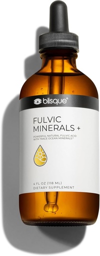 [BRSROZ34CIMA4AD4] Blisque – Natural Trace Mineral Drops Supplement with Fulvic Acid and Humic Acid | for Detox, Cleanse, Immune Support, Brain Booster, Alkaline Hydration, and Energy | Contains Electrolytes | 4 Ounce