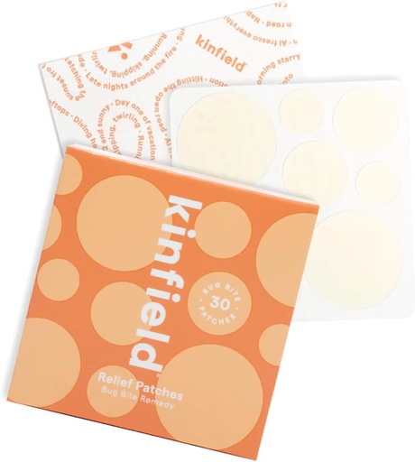 [BRSROEICOINQGCLP] Kinfield Bug Bite Remedy Relief Patches - Hydrocolloid Skin Soothers Against Itch and Irritation - Cruelty, and Paraben Free - Vegan After Bite Treatment - 30 x Patches