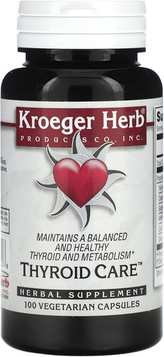 [BRSWIY37AIPWKCL4] Kroeger Herb Thyroid Care Capsules, 100 Count