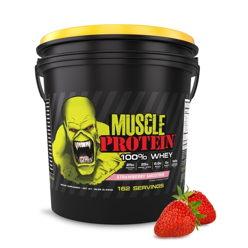 [BRSWYZAHOIBRGETB] COLOSSAL LABS Muscle Protein Whey Powder [12 lbs/Pack of 1]– Cold Filtered, 25g Pure Protein, 6.6g BCAAs (Packaging May Vary) (12LB, Strawberry)