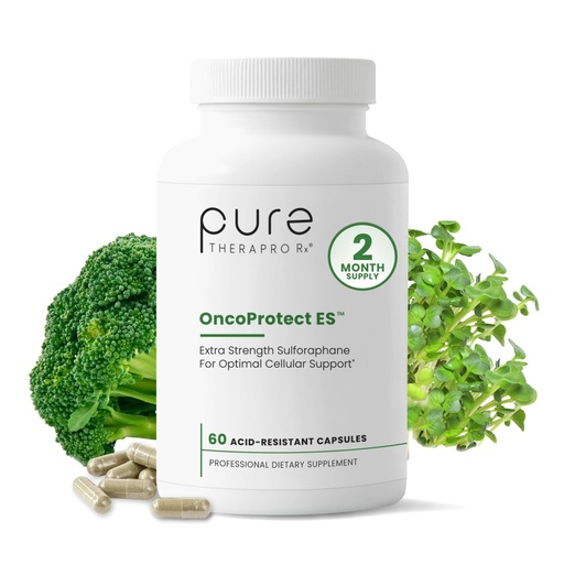 [BRSWIC32BUMQOF3I] Pure Therapro Rx OncoProtect ES HIGH DOSE Sulforaphane Supplement, Made in USA | 2 Month Supply | 706 mg Patented Activated BroccoRaphanin Broccoli Seed Extract | Glucoraphanin + Myrosinase