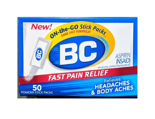 [BRSWIGQIOQJRCDTY] BC Pain Relief Powder Sticks, 50 Sticks Per Pack (3 Packs)