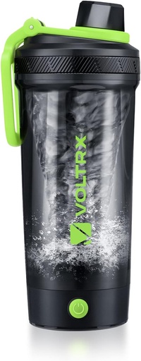 [BRSRMHYFCMDWKAAZ] VOLTRX Shaker Bottle, Gallium USB C Rechargeable Electric Protein Mixer, Shaker Cups for Protein and Meal Replacement Shakes, BPA Free, Made with Tritan, 24oz