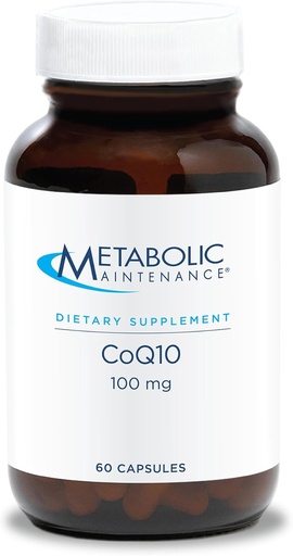 [BRSWIYQHAEPBUHTM] Metabolic Manutenzione CoQ10 Capsule - 100 mg CoenzymeQ10 con Vitamina C - Antiossidante, Immune, Energy + Supporto cardiovascolare (60 capsule)