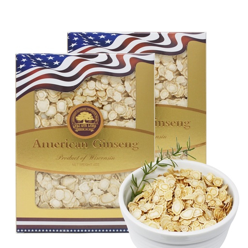 [BRSWYYYNBECQ4FLA] 2 Boxes of American Ginseng Slices from Wisconsin,American Wisconsin Ginseng Slices Root for Tea, Energy for Men Women Mental Health Boosts Immunity, Gluten Free, 花旗參/西洋參Small Round 2Boxes of 4oz, 8oz