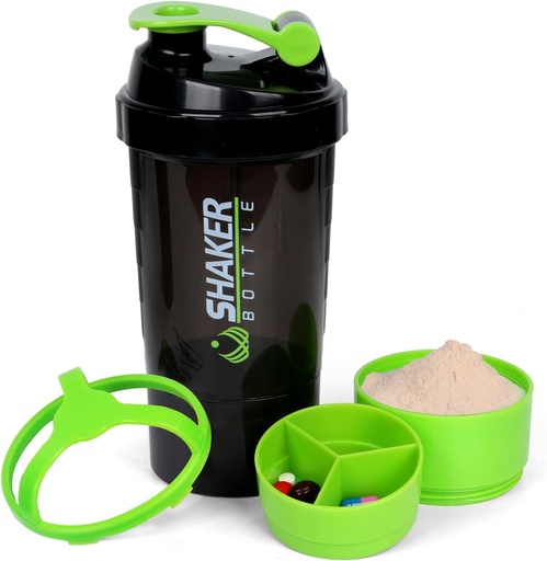 [BRSRMCAZCNYGO2DD] XTK Shaker Bottle 16OZ Protein Shaker Bottles with Mix Ball Portable Sports Water Bottle Leak Proof GYM Cup for Protein Mixes with Storage & Pill Organizer, Ideal for Pre Workout,BPA Free (Green)