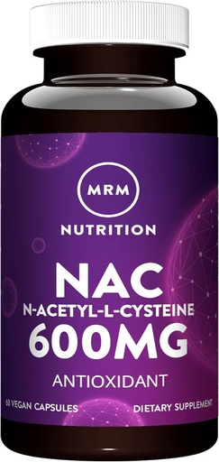 [BRSRMBLYO4CQAFDV] MRM Nutrition N-Acetyl-Cysteine (NAC) 600mg | Antixoidant | Resipratory Health | Liver Health | Mitochondrial Health | Vegan + Gluten-Free | 60 Servings