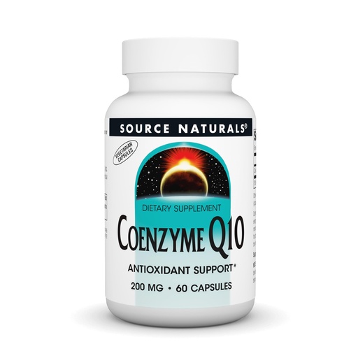 [BRSWIYQOAUAQIC3M] Source Naturals Coenzyme Q10 Antioxidant Support 200 mg for Heart, Brain, Immunity, & Liver Support - 60 Vegetarian Capsules