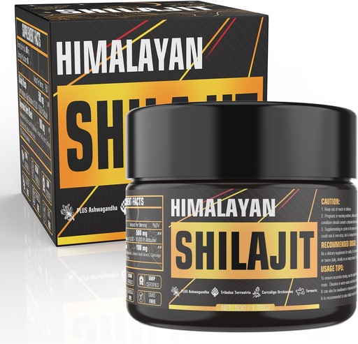 [BRSROHYRBEBBQAIV] Shilajit Resina orgánica pura do Himalaia, 600mg Resina orgánica natural Shilajit con 85+ Trace Minerals Golden Grade Shilajit Supplement, Shilajit Resin para homes
