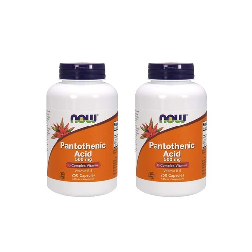 [BRSWIHQLPIIQGF34] Now Foods Pantothenic Acid 500 mg, 250 Capsule (2 Pack)