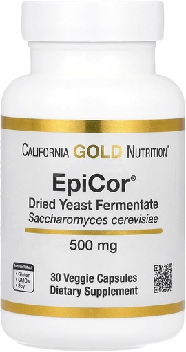 [BRSWYYY5BYCWAE33] 加利福尼亚金营养 EpiCor®,干酵母发酵酸盐,500毫克,30枚Veggie Capsules