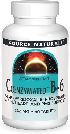 [BRSWIYYPOIPGGED4] Source Naturals Coenzymé B-6, favorise un système nerveux sain*, 333mg - 60 comprimés