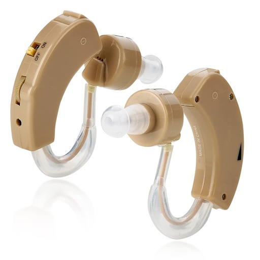 [BRSWK2YQPMDQI3QV] MEDca BTE Hearing Aids for Seniors - Behind the Ear Sound Amplifier Super Mini Size Sound Enhancer For Better Hearing (Pair)