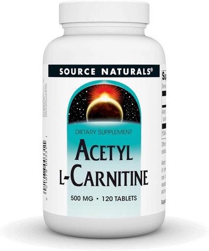 [BRSWIYQOAUMRAYDO] Source Naturals Acetyl L-Carnitine 500 Mg Tablet, 120 Count