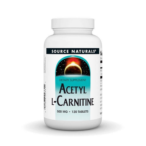 [BRSWIYQOAUMRAYDO] Source Naturals Acetyl L-Carnitine 500 Mg Tablet, 120 Count