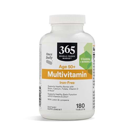 [BRSWGZQCB4FBGYLX] 365 by Whole Foods Market, Mature Adult Once Daily Multi, 180 Count