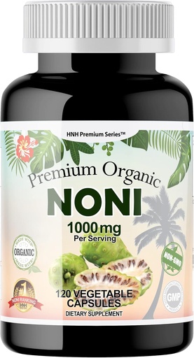 [BRSRMAQ2AV6WCD3H] Dr.K&C HNHusa Premium Organic Noni 1000 mg 120 Veggie Capsules Powerful Pure Antioxidants Support Immune System Overall Health Morinda Citrifolia Extract Vegan Non GMO No Filler Supplements