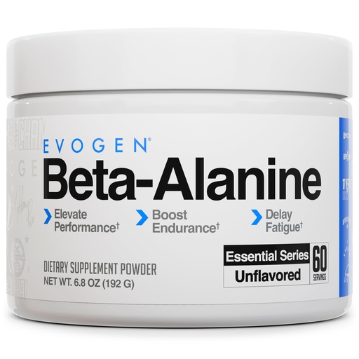 [BRSRAGQ6BF6RGDTU] Evogen Beta-Alanine - Performance Enhancer | Boost Endurance, Delay Fatigue | Unflavored | 60 Servings