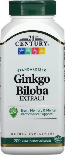 [BRSWIY37OUOGO2Y7] Siglo XXI Ginkgo Biloba Extracto Veg-Capsules, 200-Count (21687)