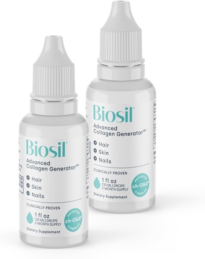 [BRSRMFTQO56BOALD] Chương trình Biosil Colgen Booster - 1f oz Drops, gói 2 - SOSA hoạt động cho da, tóc, đinh đóng và tham gia - Hỗ trợ tự nhiên sản xuất - 120 ngày
