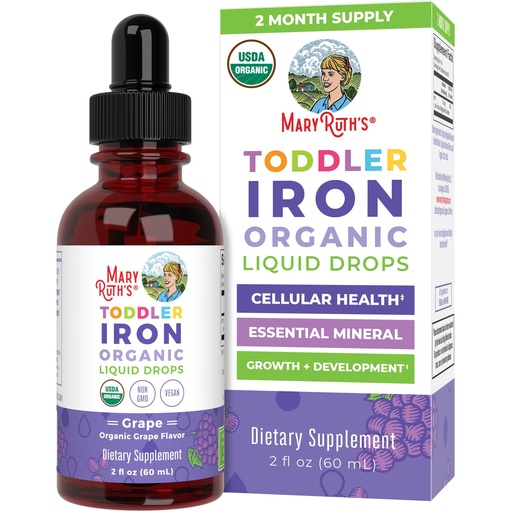 [BRSW2HYTCV7QKHLK] MaryRuth's Iron Supplement for Toddlers | Liquid Iron Supplement for Children Ages 1-3 | Iron Supplement for Iron Deficiency | Ferrochel | Sugar Free | Vegan | Non-GMO | Gluten Free | 2 Fl Oz