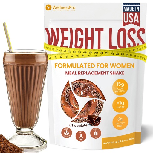 [BRSRAGD3BUMGKE3H] Meal Replacement Shake for Women with Chocolate Flavor, Keto Friendly, Kosher Protein Powder, Pre & Probiotics for Easy Digestion, No Sucralose Included, 16,9 Oz