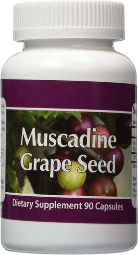 [BRSWIZL7CJ4WCGQZ] Muscadine Grape Seed 90 Count Bottle