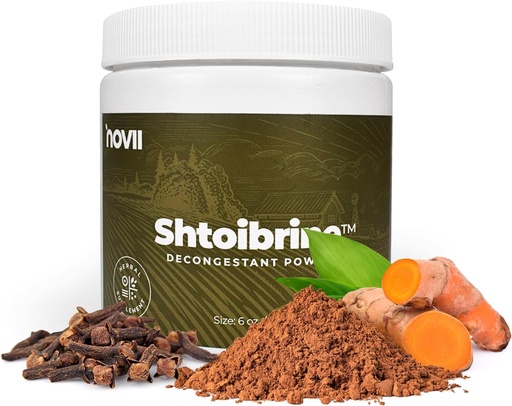 [BRSROAL5BUIAGEIV] Novii Shtoibrine Decongestant pulveris Sinus Relief - 100% dabīgs augu Sinus Decongestant - orāla dabas aizsardzības līdzekli sastrēgumiem un Mucus Relief- Kosher Sertificēts Chas Decongestant - 6oz