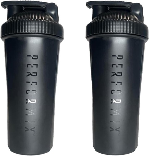 [BRSROGI6BEBQK2QU] Ampolla clàssica de Shaker per a Protein Shakes Pre- Workout i suplementaris Whisk per a que perfecte cada moment de mescla 28-Occe Black (2-Pck)