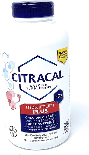 [BRSWGZL2C57RY2T3] Citracal Maximum mit Vitamin D3, Limitedd Größer - Kapsel 280 Zähler Gesamt