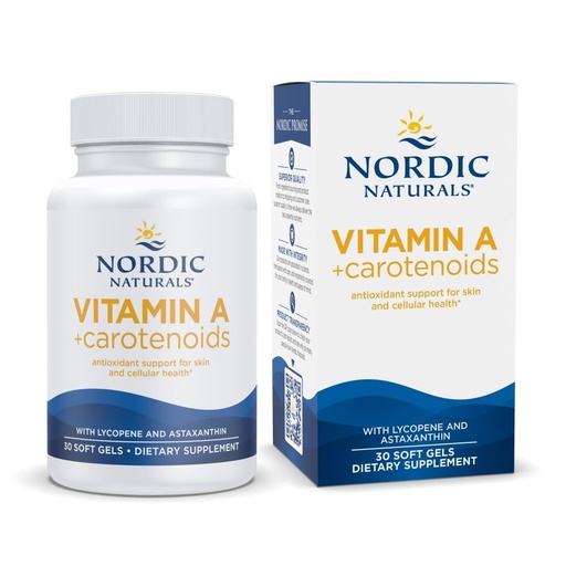 [BRSWYBLRBAJQ4CL7] Nordic Naturals Vitamin A + Carotenoids, Unflavored - 30 Soft Gels - Lycopene & Astaxanthin - Supports Skin, Cellular Health - Non-GMO - 30 Servings