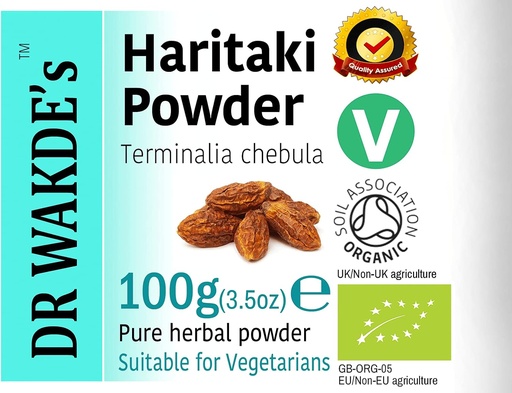[BRSW2ZI3DJ6QMFLL] DR WAKDE 's Organic Haritaki Powder (Hirda Xi124; Terminalia chebula) - 100g (3.5oz) Xi124; Pure, Raw & Suszony Proszek Xi124; Ayurvedic Herb Xi124; Vegan Xion124; Nothing Added, Nothing Removed Xion124; Same Day Dispatch