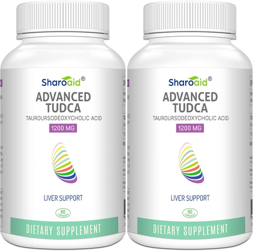 [BRSW2BABO54AKE3U] TUDCA Liver Support Supplements 1200 mg-Kolmannen osapuolen testattu Bile Suolat maksan Detox Cleanse-High Strength Formula-Vegan Kapselit maksan, Sappirakko,Kidney Health,2 pullo-120 kapselia