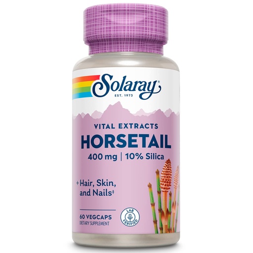 [BRSWIYTYO4HBOGTY] SOLARAY Guaranteed Potency Horsetail Aerial Extract, Veg Cap (Btl-Plastic) 400mg | 60ct
