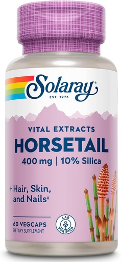 [BRSWIYTYO4HBOGTY] SOLARAY Guaranteed Potency Horsetail Aerial Extract, Veg Cap (Btl-Plastic) 400mg | 60ct