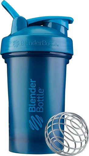 [BRSWGBQHAEFWK23L] BlenderBottle Classic V2 Shaker Bottle Perfect for Protein Shakes and Pre Workout, 20-Ounce, Ocean Blue