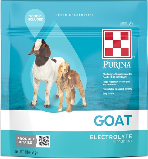 [BRSROGIKCMIAOALX] Purina® Goat Electrolyte for Goats of All Life Stages | 16 Ounce (16 OZ) Pouch