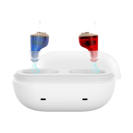 [BRSRAHQHDEIQ2335] Not Amplifier True Hearing Aids for Seniors Hearing Loss with Noise Cancelling Invisible Rechargeable Hearing Aid with Magnetic Charging Box