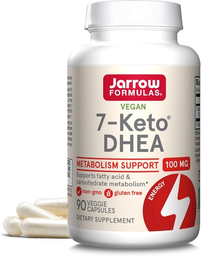 [BRSWI2QGOMBQ2DI3] Jarrow Formulas 7-Keto DHEA 100 mg - Up to 90 Servings (Veggie Caps) Dietary Supplement - Carbohydrate Metabolism Support - Non-GMO - Gluten Free - Vegan