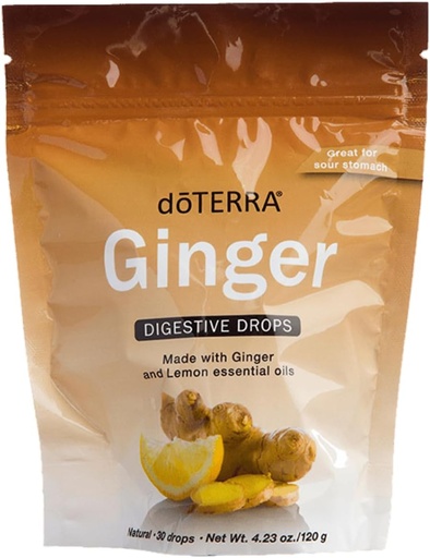 [BRSWGA32CAAQMFLX] doTERRA Ginger Throat Digestive Drops 30 Count Bag