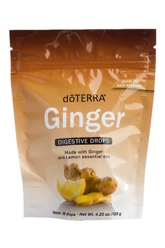 [BRSWGA32CAAQMFLX] doTERRA Ginger Throat Digestive Drops 30 Count Bag