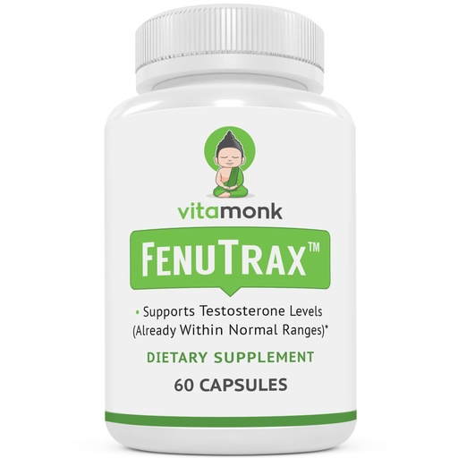 [BRSWKFITOMHR2YLO] VitaMonk FenuTrax™ Fenugreek Extract Powerful 50% Fenugreek Seed Extract Standardized for Fenuside - High Furostanol Glycoside and Saponin Content When Compared to Testofen - 60 Capsules