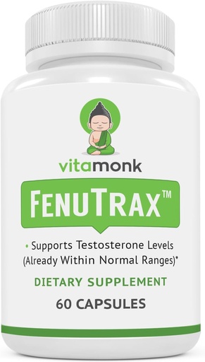[BRSWKFITOMHR2YLO] VitaMonk FenuTraxTM Fenugreek Extract Ισχυρό 50% Εκχύλισμα σπόρων μοσχοσίταρου Τυποποιημένο για το Fenuside - High Furostanol Glycoside και Sapoin Content When Compare to Testofen - 60 Κάψουλες