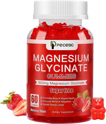 [BRSRAGALAQFWCCTO] Magnesi Glycinat Glicizemg, Sugar Free Magnesi Glaughts per adults, Mag Absium Absium suplementari per a Stesclesos i l'ajuda de salut, No-GMO, Guten, Vegan, 60 comte