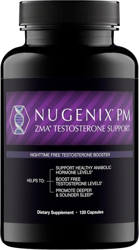 [BRSWIGAZAUAWIF3K] Nugenix PM ZMA - Ночная бесплатная поддержка тестостерона и сна, 120
