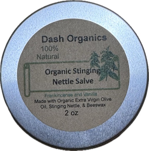 [BRSROGI6AUFGCCY7] DASH ORGANICS Organic Stinging Nettle Salve   Vanilla & Frankincense Scented   2oz Herbal Balm